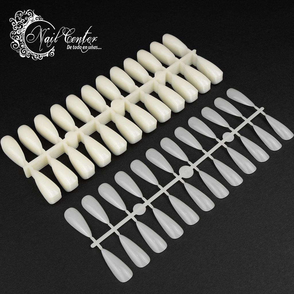 TIP MUESTRA MINI STILLETO NATURAL 240 PIEZAS
