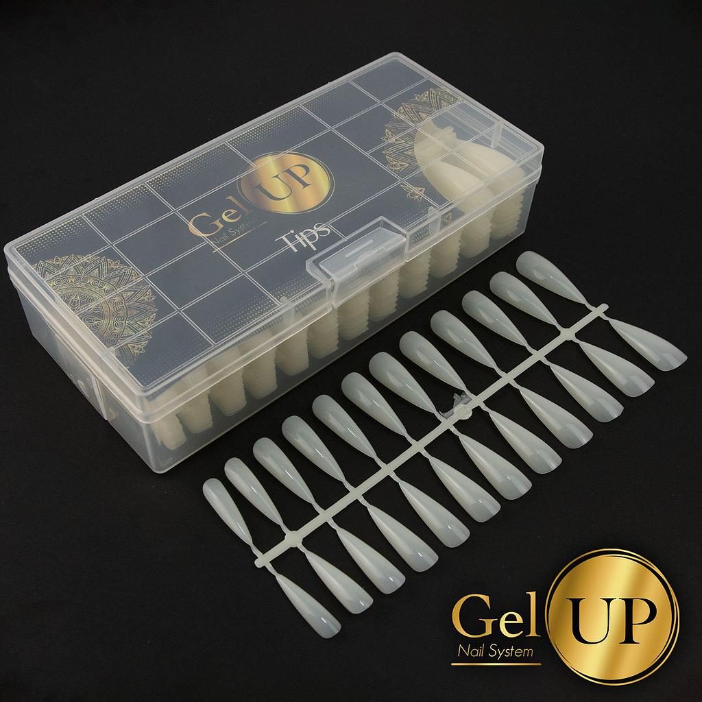 TIPS GEL UP STILLETO NATURAL ECONOMICO OPAQUÉ