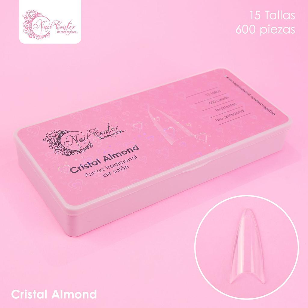 TIPS NAIL CENTER SALON SHAPES ALMOND CRISTAL 600 PIEZAS