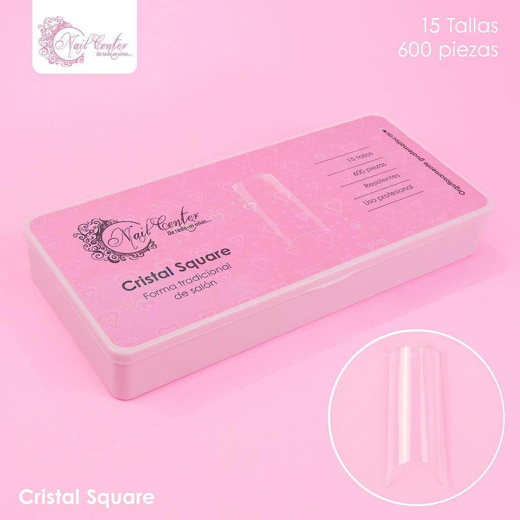 TIPS NAIL CENTER SALON SHAPES C CURVE SQUARE CRISTAL 600 PIEZAS