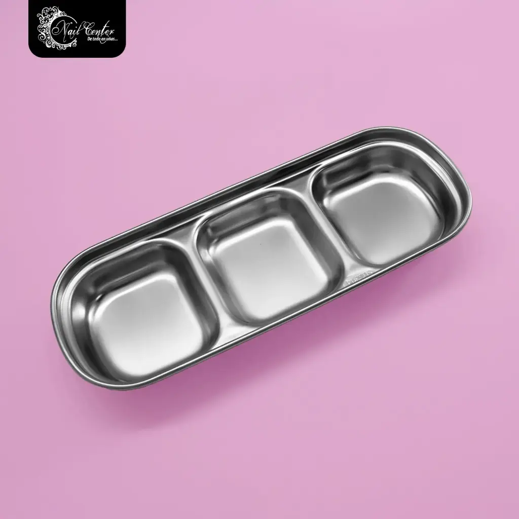 BANDEJA 3 ESPACIOS COLOR PLATA