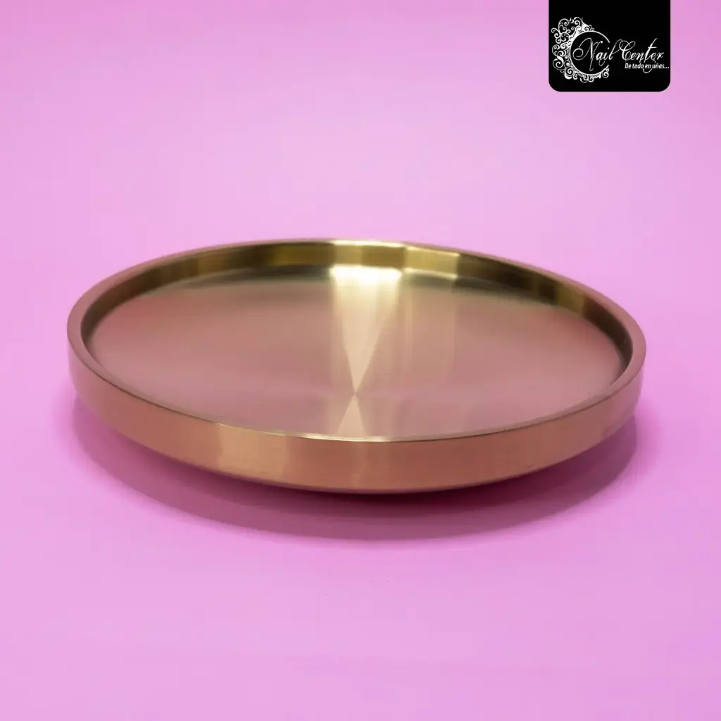 BANDEJA REDONDA DORADA