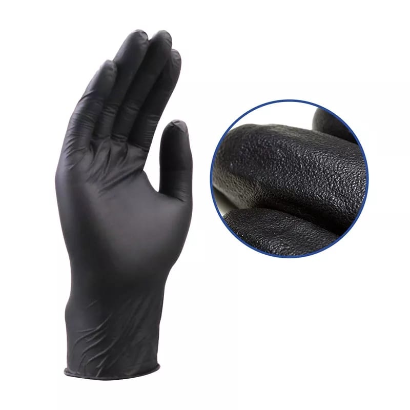 CAJA GUANTES MEZCLA DE VINIL/NITRILO TALLA S NEGRA