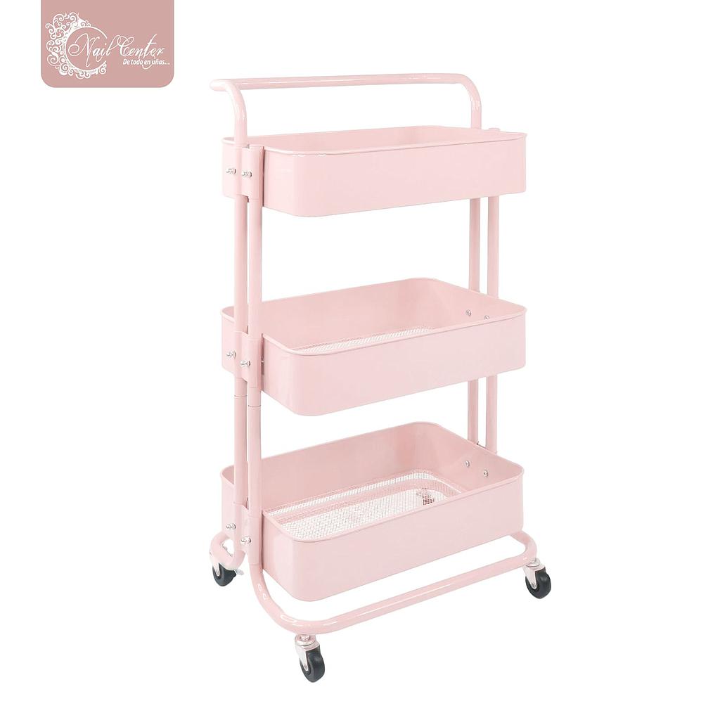 CARRITO AUXILIAR ROSADO