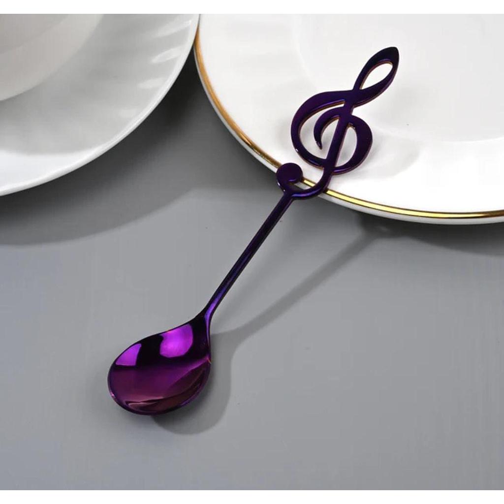 CUCHARITA NOTA MUSICAL MORADA