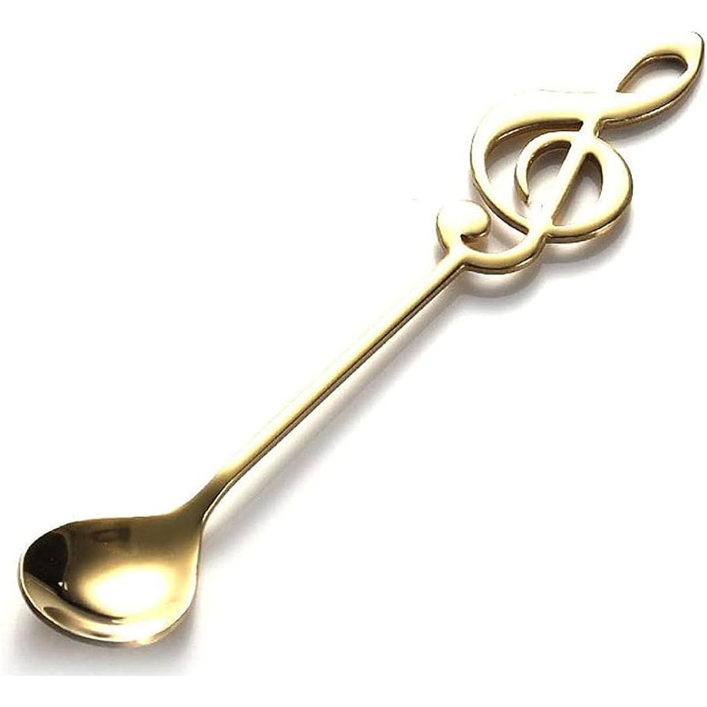 CUCHARITA NOTA MUSICAL DORADA