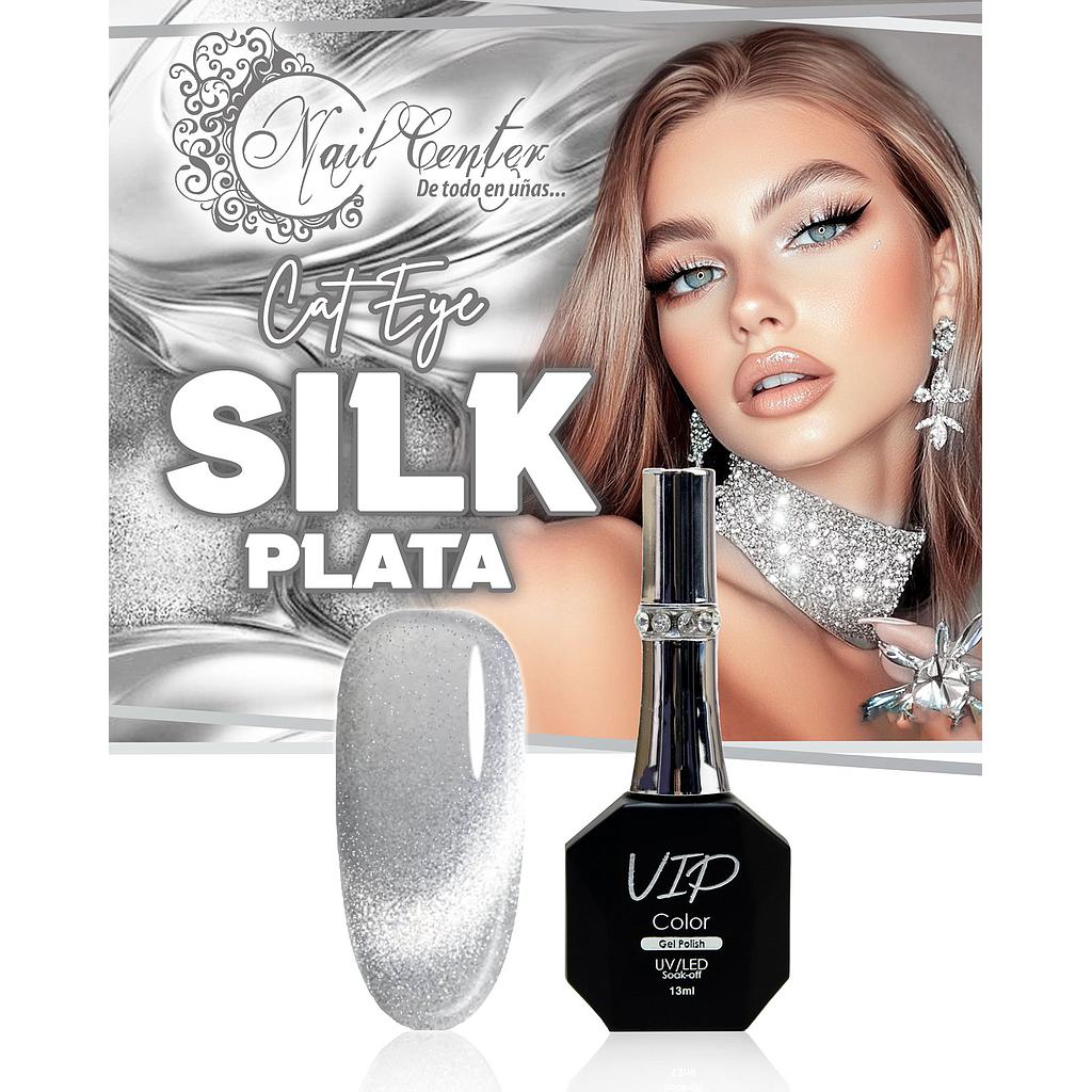 GEL VIP COLOR EDICION LIMITADA 13ML CAT EYE SILK PLATA