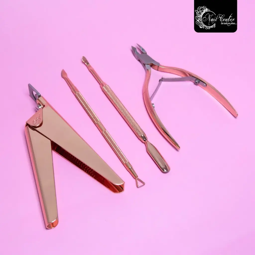 KIT HERRAMIENTA NAIL CENTER ROSE GOLD