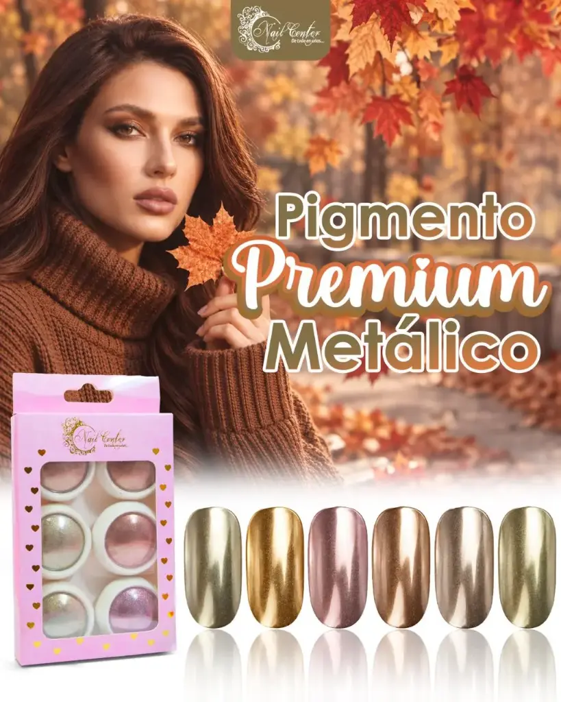 PACK NAIL CENTER PIGMENTO PREMIUM METALICO