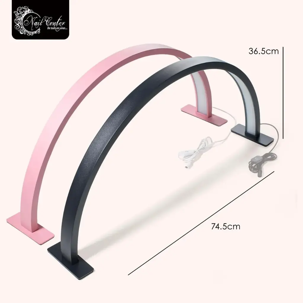 LAMPARA DE ARCO LISA EN COLOR NEGRO O ROSA F-624A 