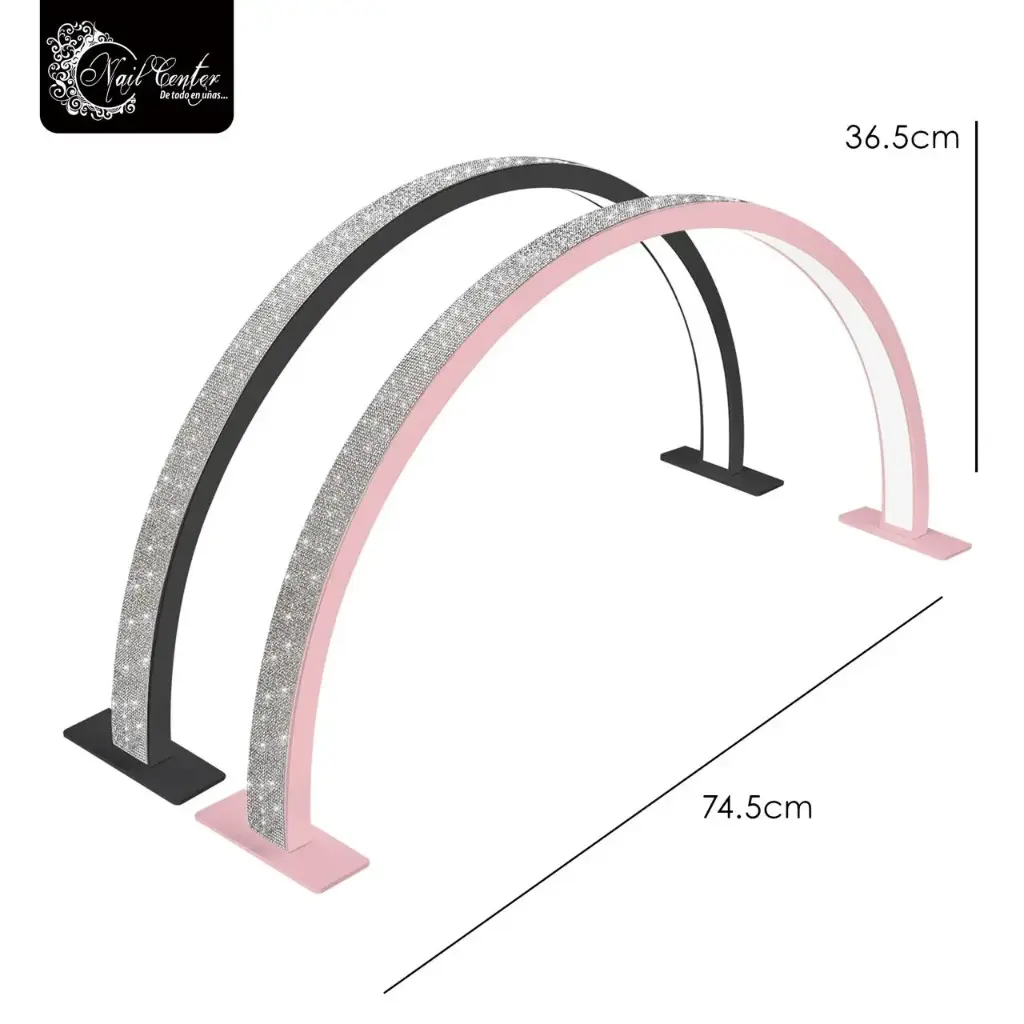 LAMPARA DE ARCO BLING BLING EN COLOR NEGRO O ROSA F-624B