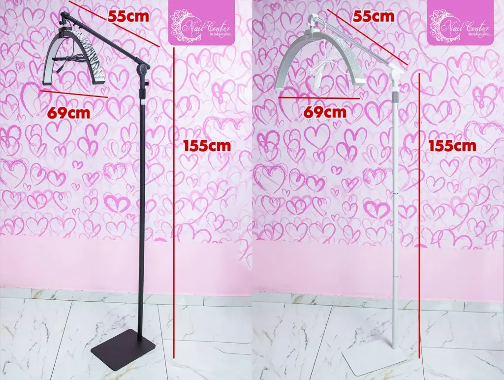 LAMPARA DE ARCO BLING BLING EN COLOR BLANCO O NEGRO SIN RUEDAS F-700B1.2