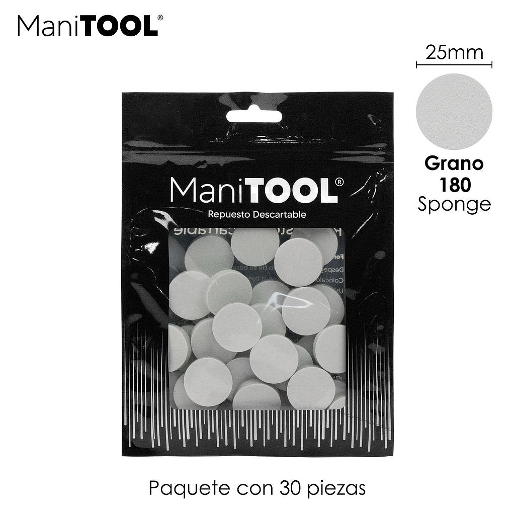 REPUESTO MANITOOL PODO DISCO SPONGE GRANO 180 25MM