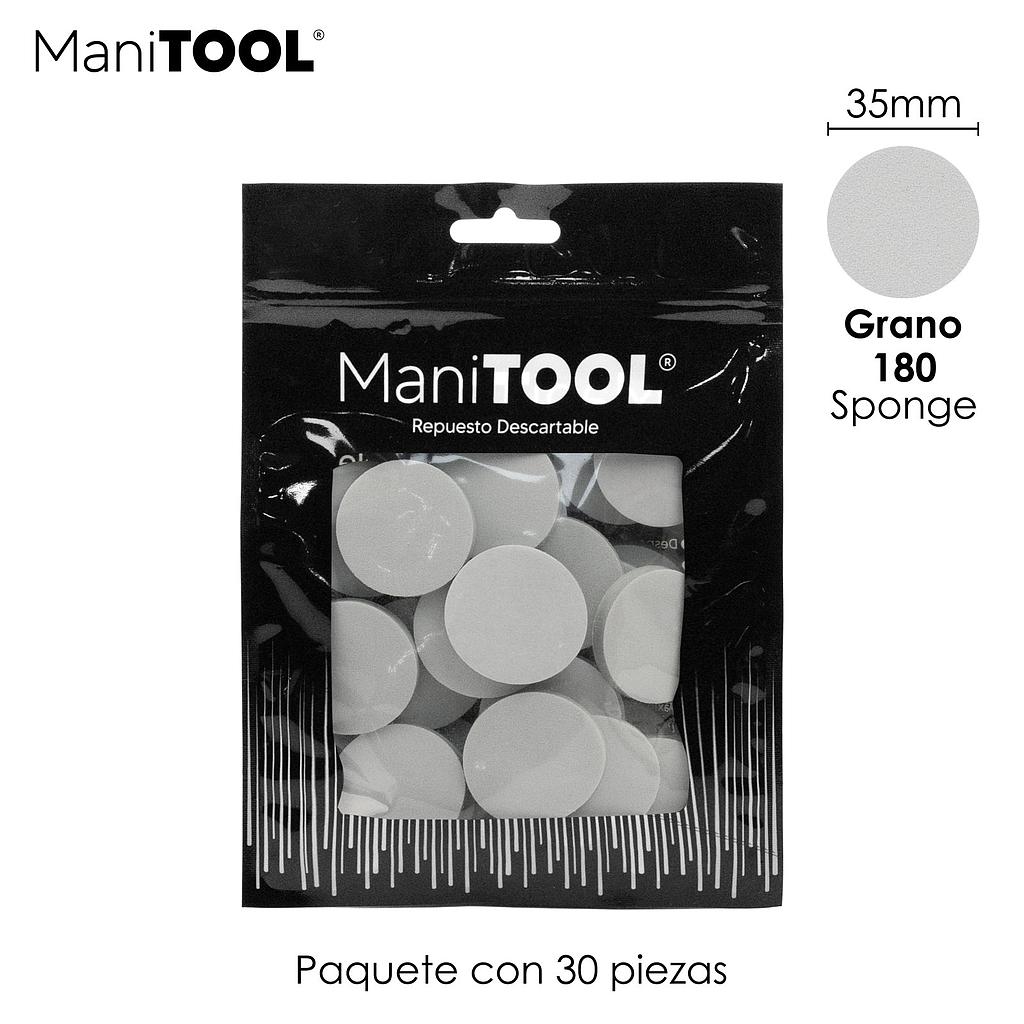 REPUESTO MANITOOL PODO DISCO SPONGE GRANO 180 35MM