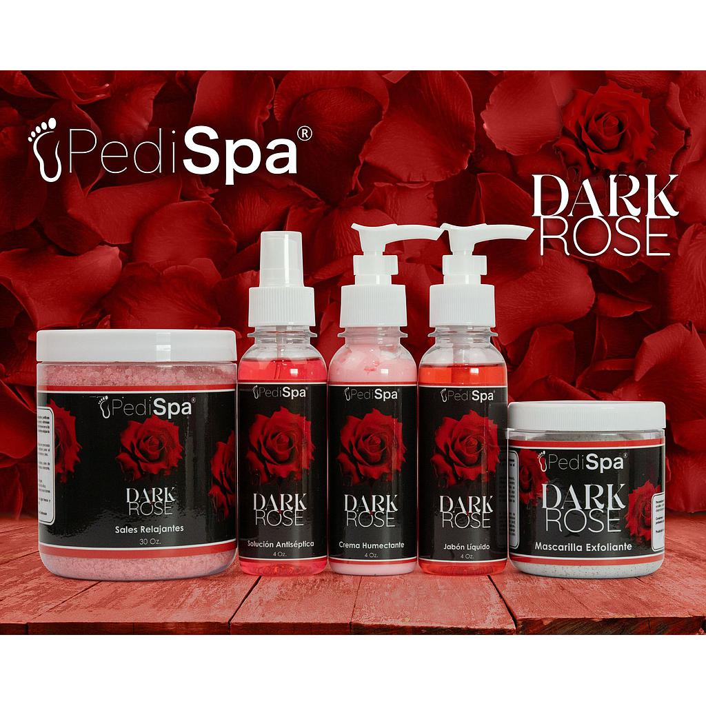 PEDI SPA KIT PEDICURE AROMA DARK ROSE 8 ONZAS - 5 PASOS