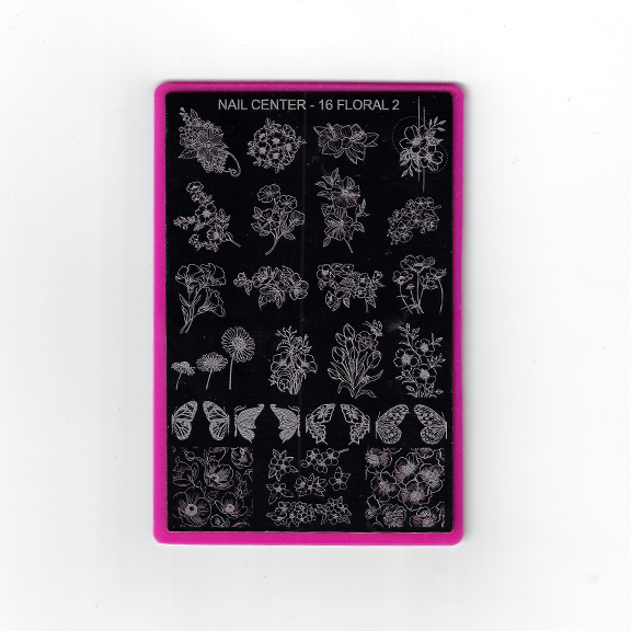 PLACA NAIL CENTER 16 FLORAL 2