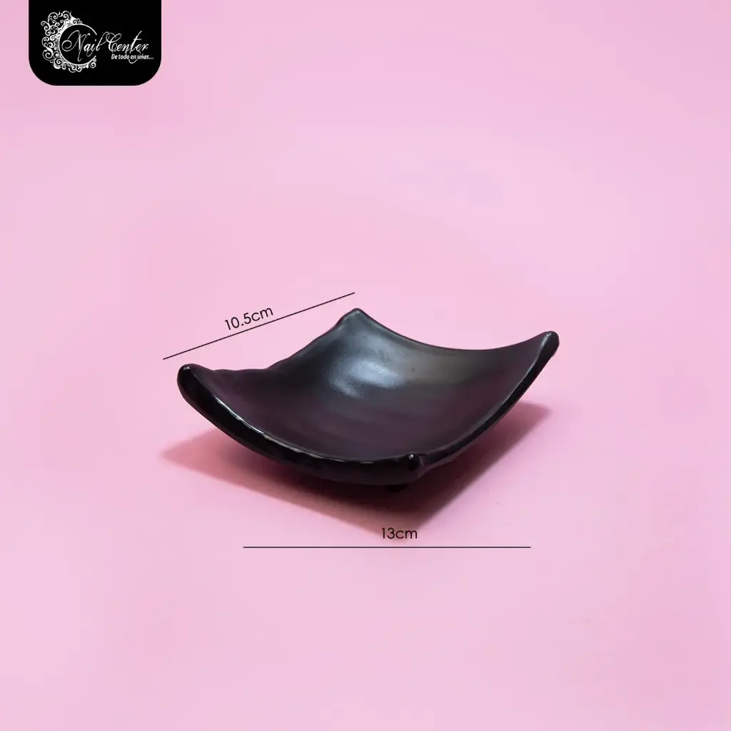 PLATITO CUADRADO CERAMICA NEGRO