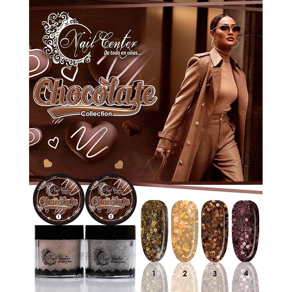 COLECCIÓN DE ACRILICO CHOCOLATE  4 TONOS