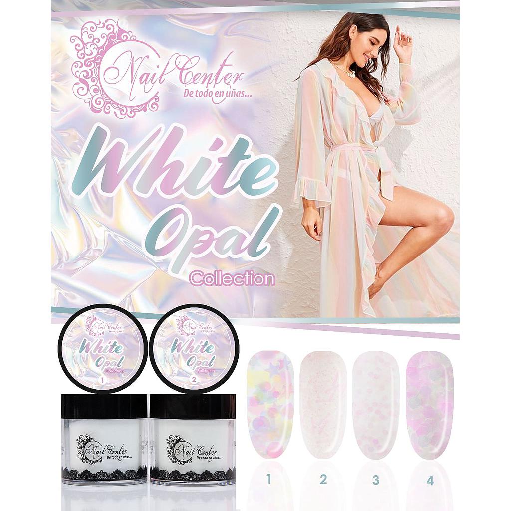COLECCIÓN DE ACRILICO WHITE OPAL 4 TONOS