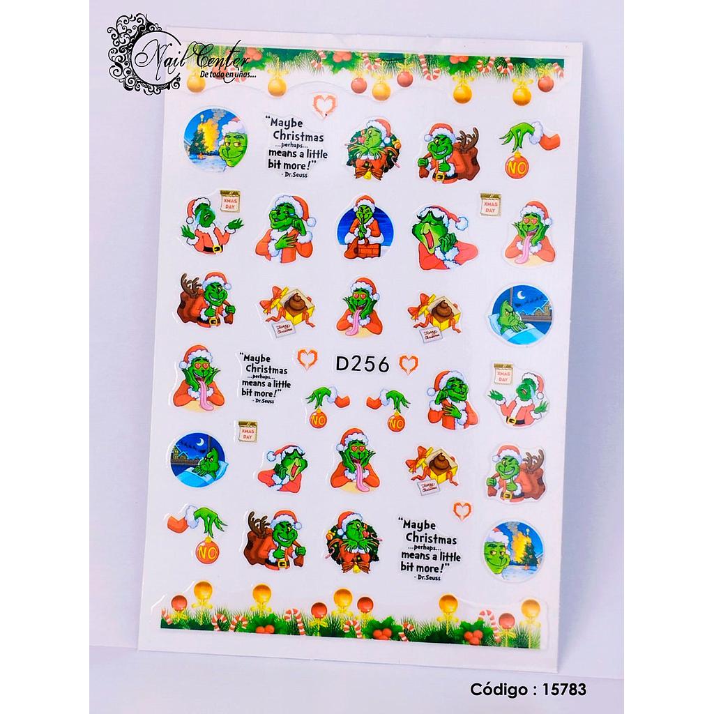 STICKER NAVIDEÑO GRINCH 12