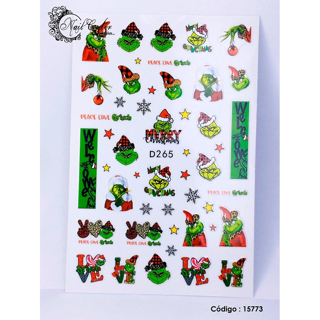 STICKER NAVIDEÑO GRINCH 2