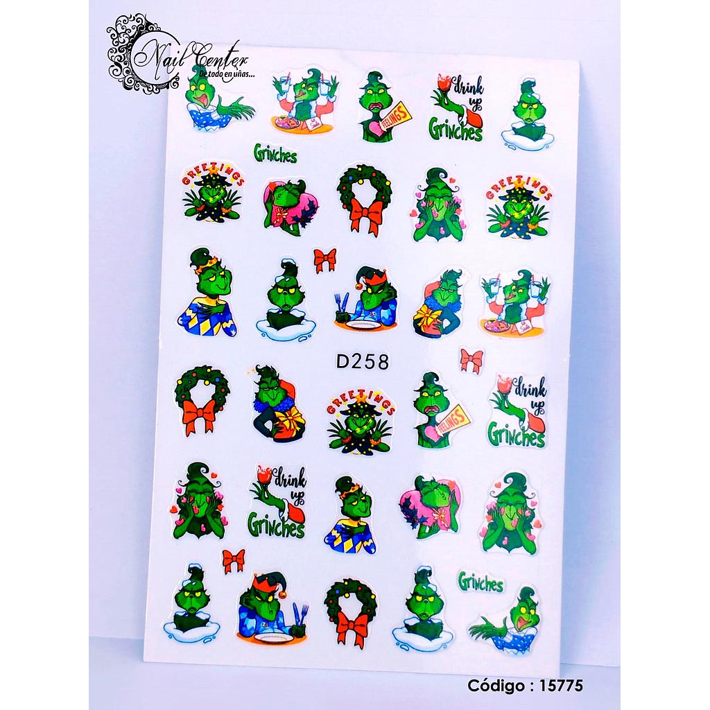 STICKER NAVIDEÑO GRINCH 4