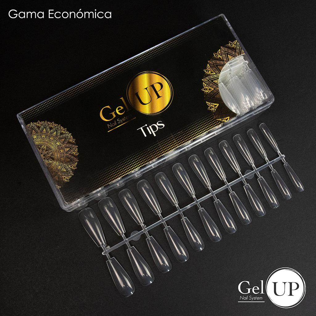 TIP GEL UP 500 PIEZAS COFFIN CRISTAL ECONOMICO-5 CAJAS COMPRA MINIMA