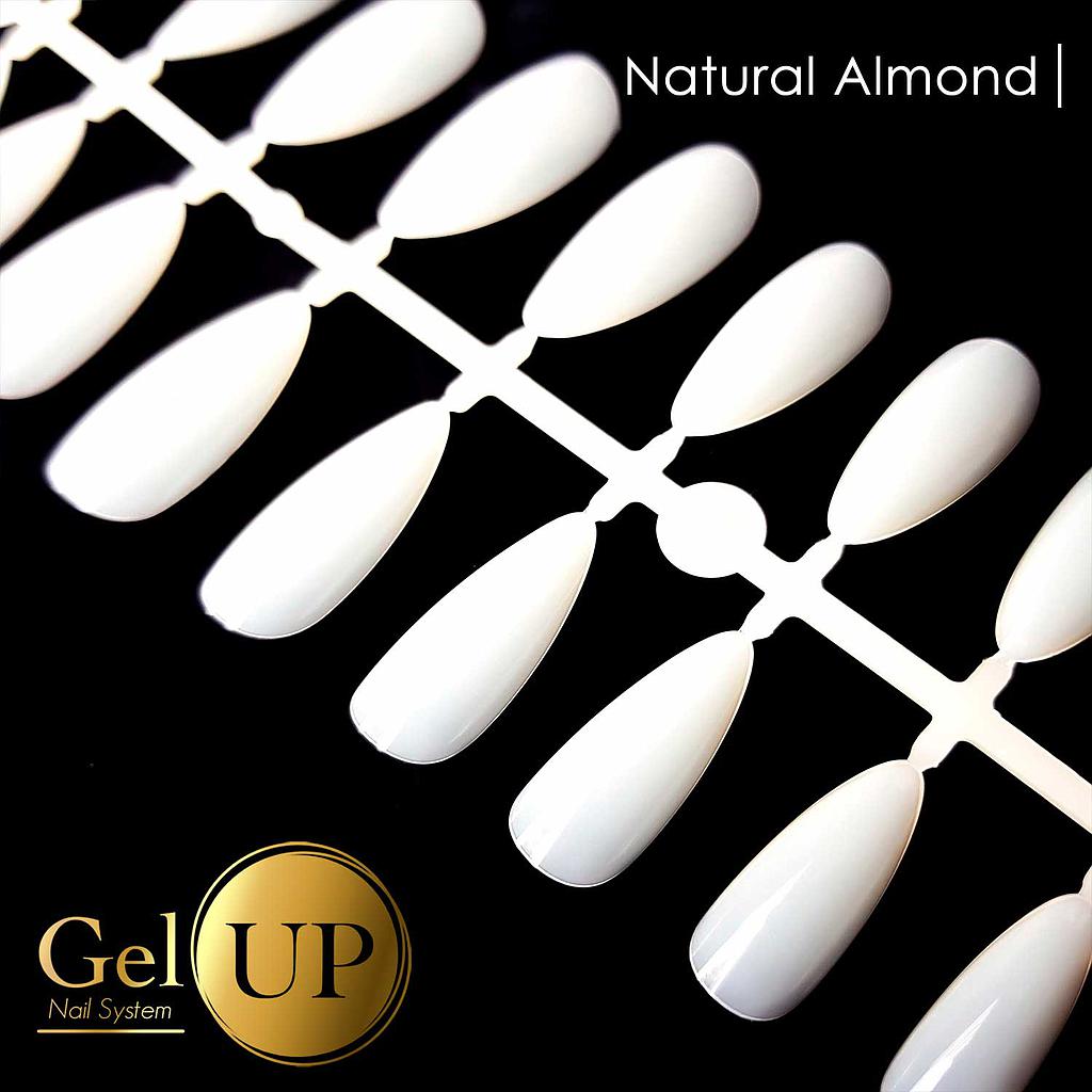TIPS GEL UP 500 PIEZAS ALMOND NATURAL ECONOMICO