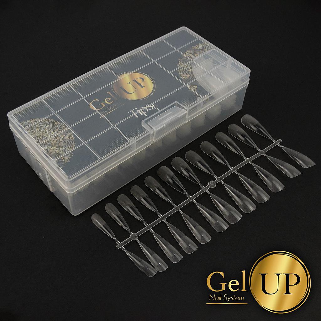 TIPS GEL UP STILLETO SEMI CRISTAL ECONOMICO OPAQUÉ