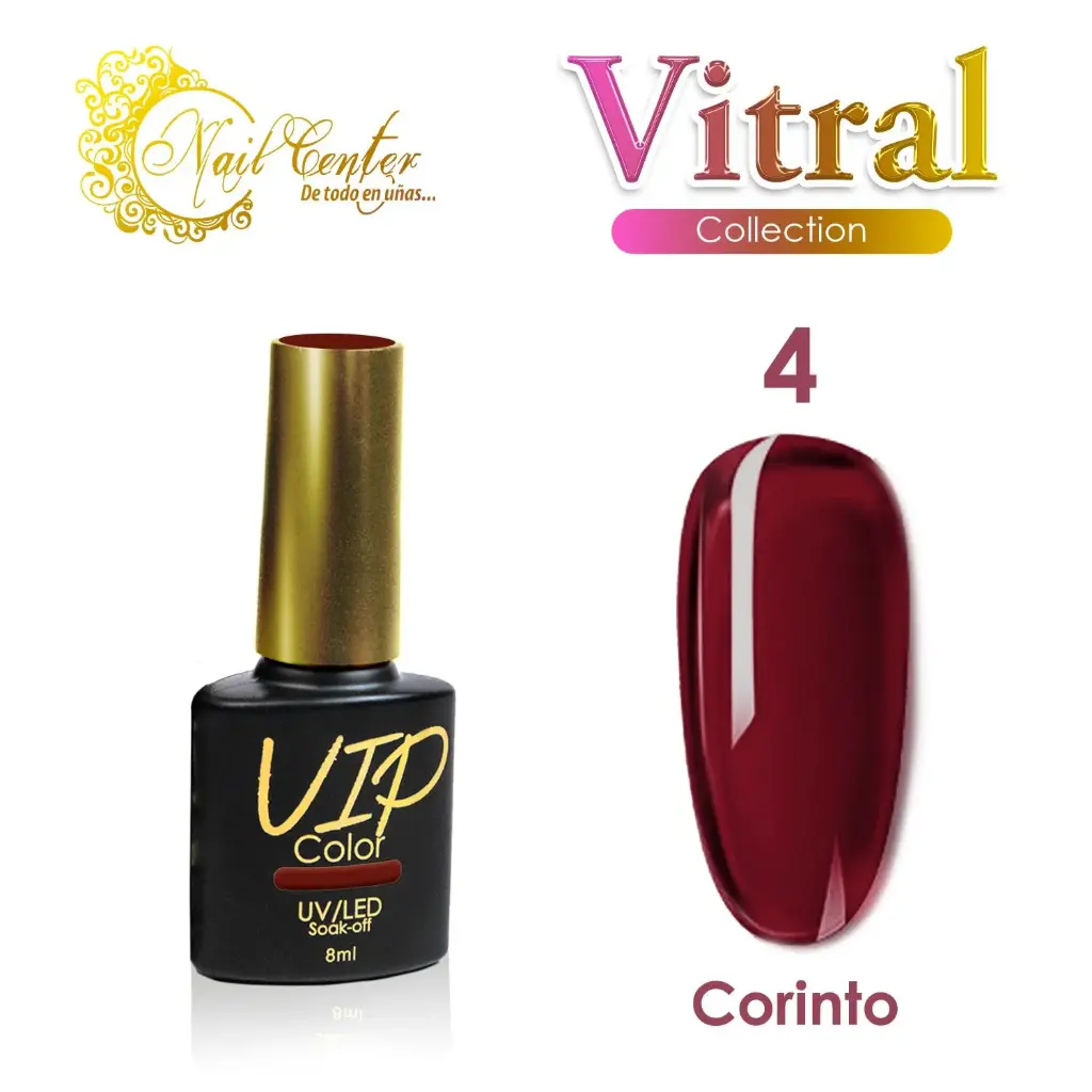 GEL VIP COLOR 8ML VITRAL 4 CORINTO