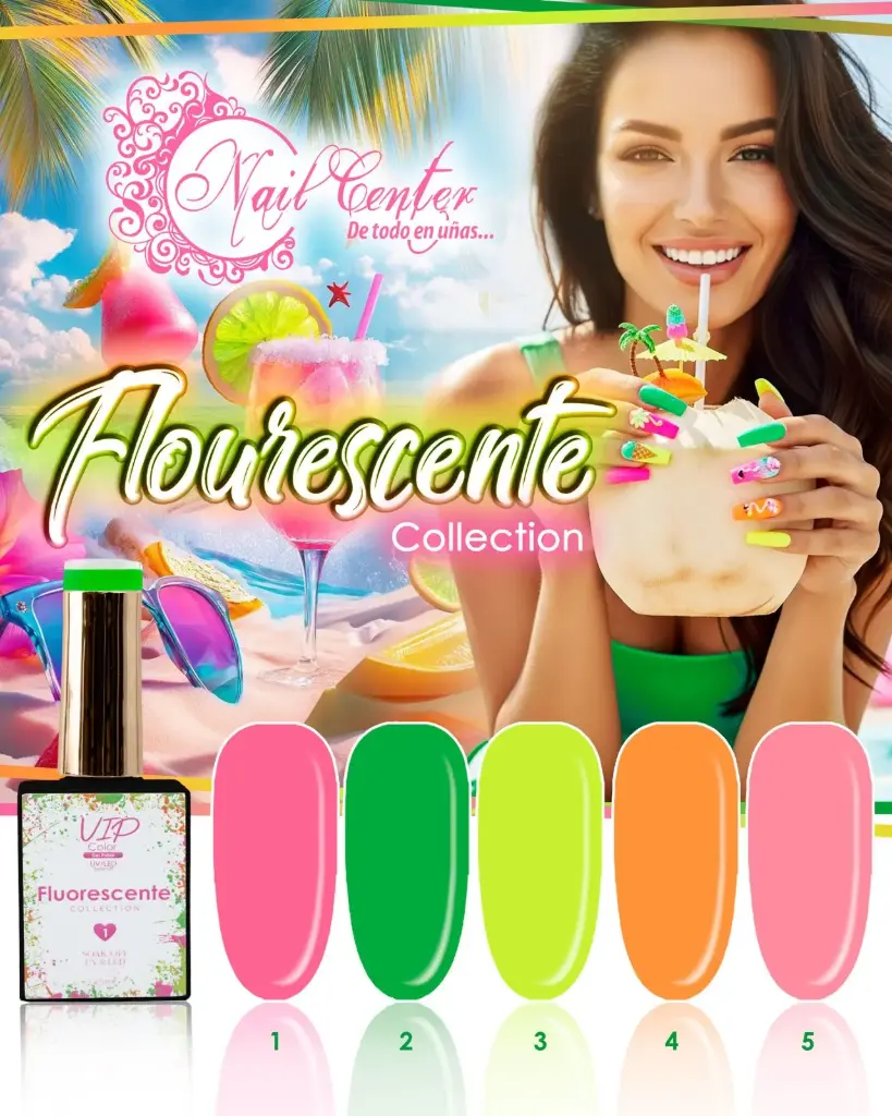 COLECCIÓN VIP COLOR 5 PIEZAS FLURECENTE