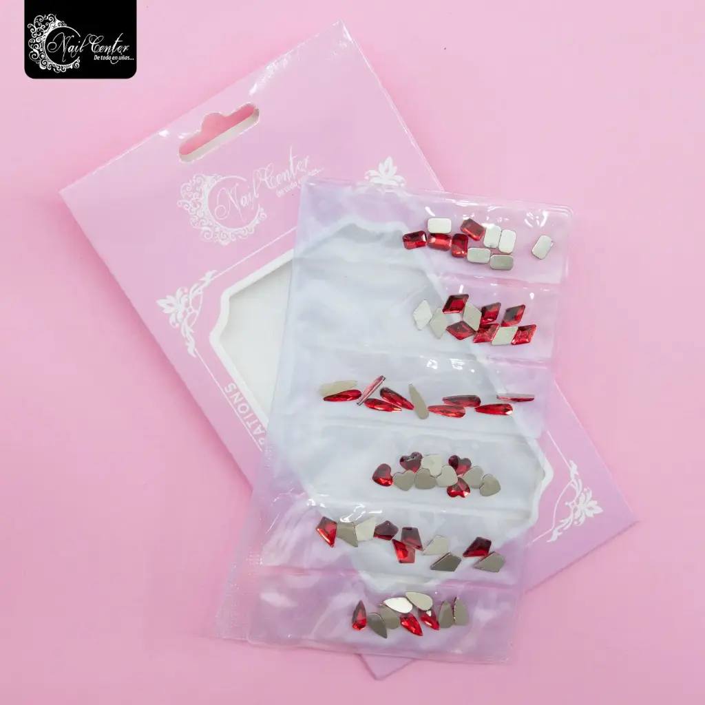 PACK DE CRISTALES ROJO MIX