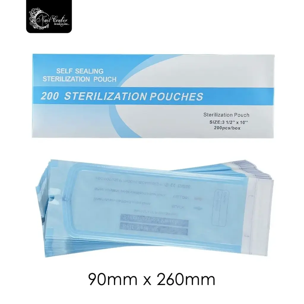 BOLSA PARA ESTERILIZAR 90mm*260mm 200 UNIDADES