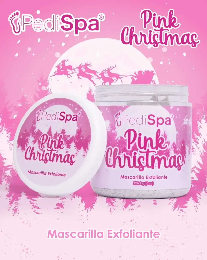 PEDI SPA MASCARILLA EXFOLIANTE PINK CHRISTMAS 8 OZ
