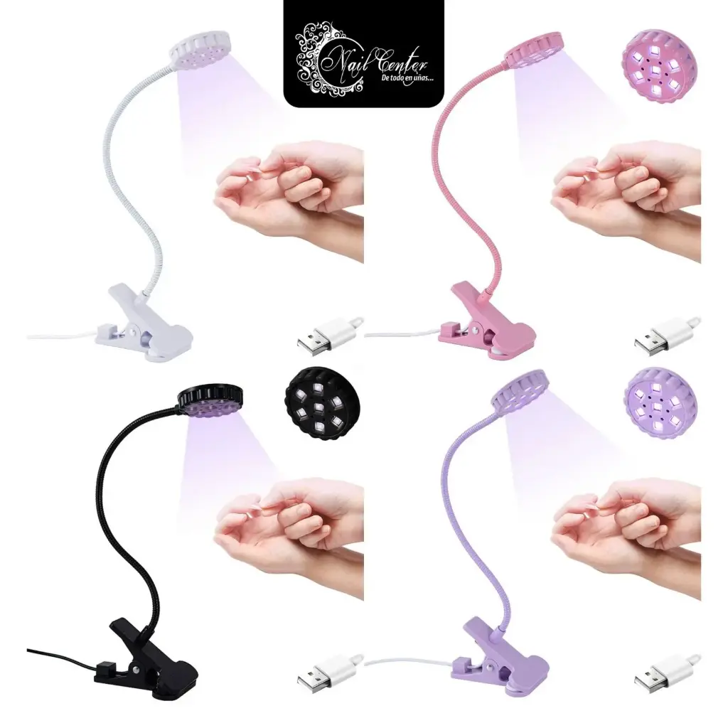 LAMPARA DE CLIP PARA GEL UP DIFERENTES COLORES 