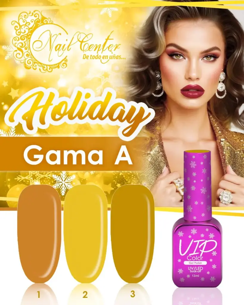 COLECCION VIP COLOR 13ML HOLIDAY A 3 TONOS 