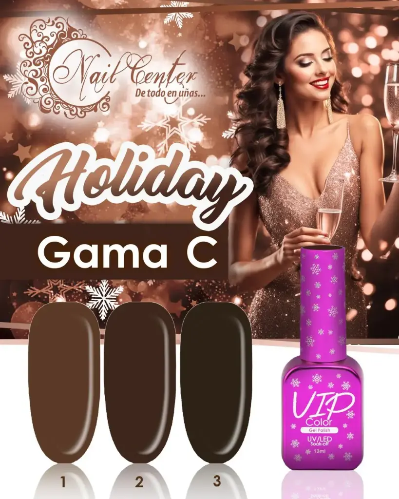 COLECCION VIP COLOR 13ML HOLIDAY C 3 TONOS 