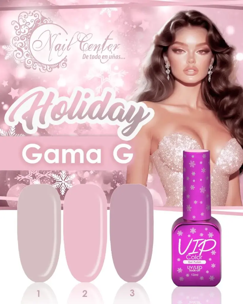 COLECCION VIP COLOR 13ML HOLIDAY G 3 TONOS 