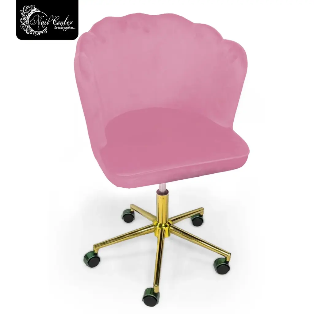 SILLA SHELL COLOR PINK CON RUEDAS