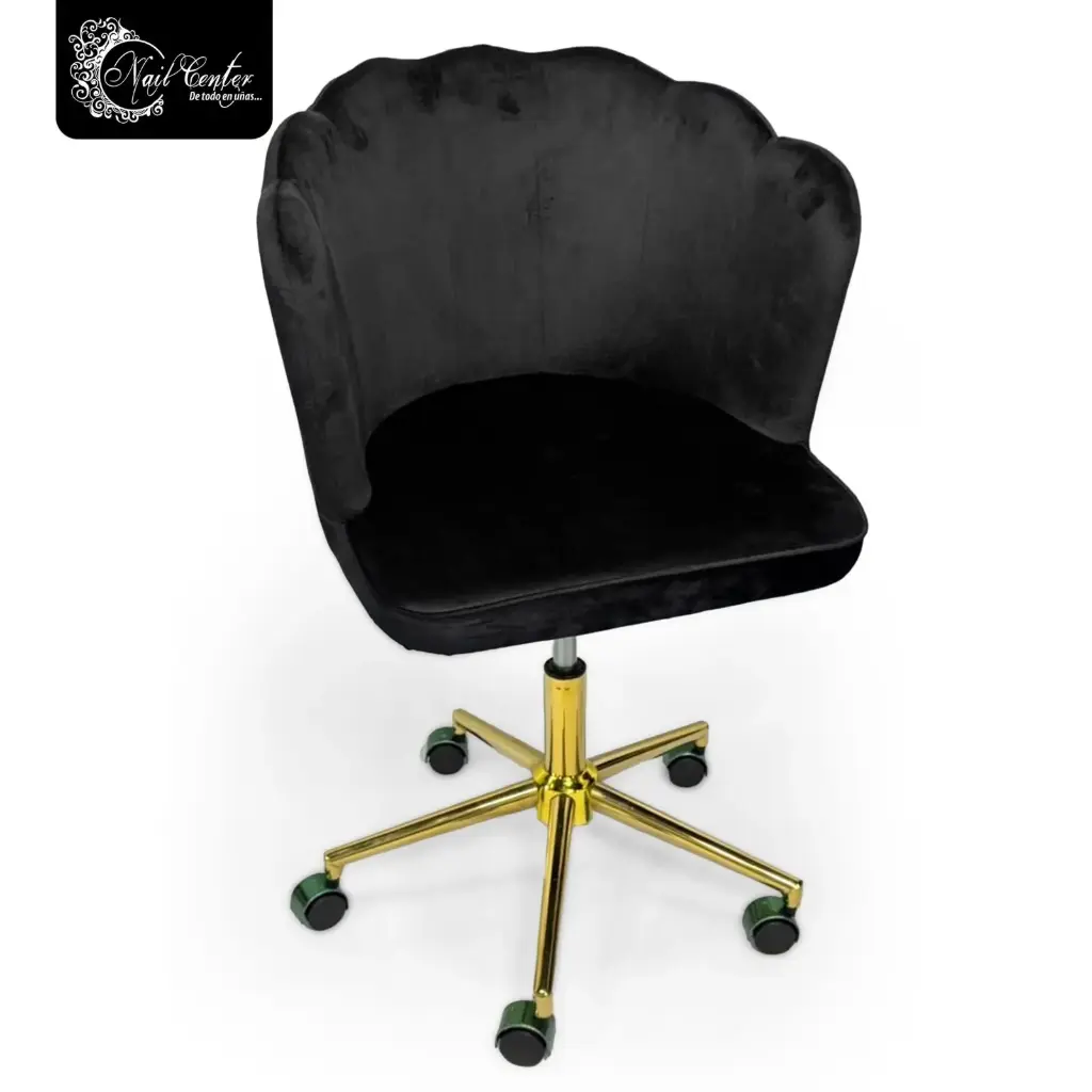 SILLA SHELL COLOR BLACK CON RUEDAS