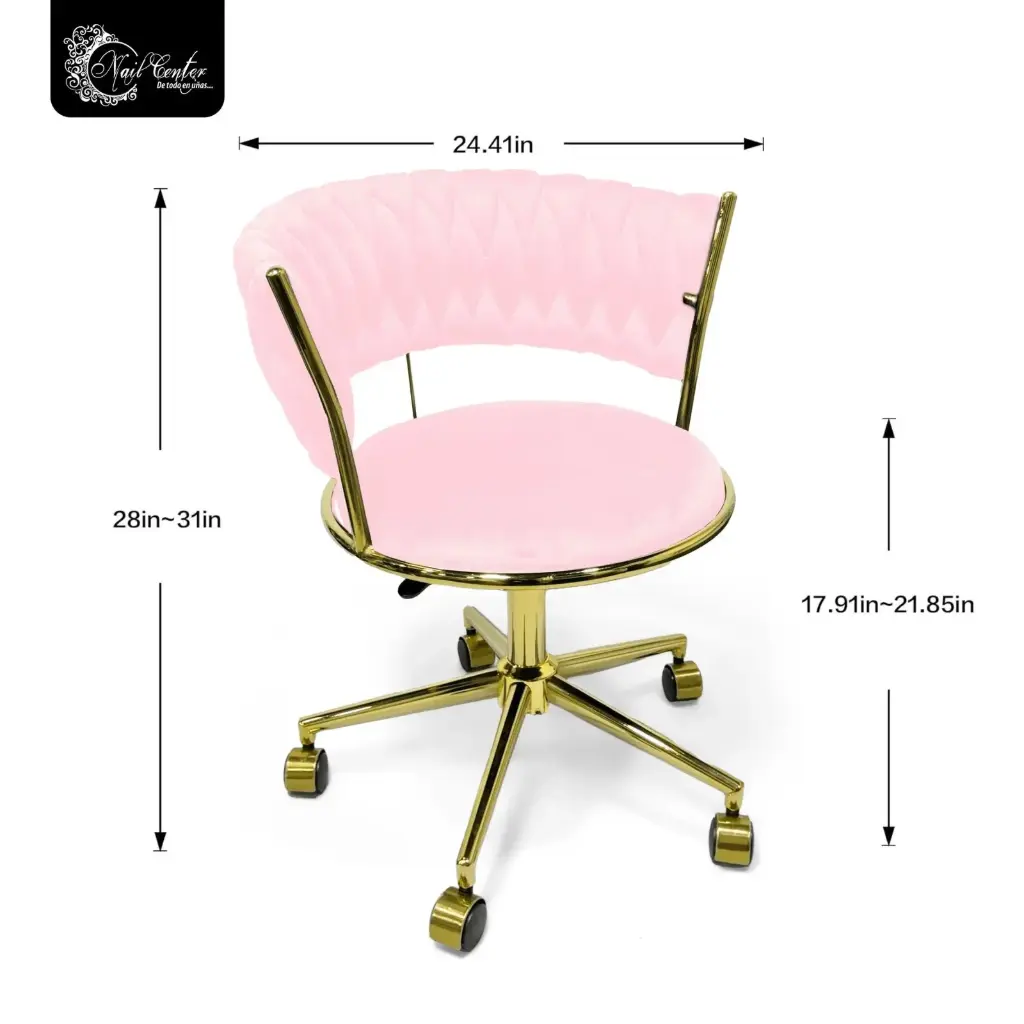 SILLA CAMI COLOR PINK CON RUEDAS