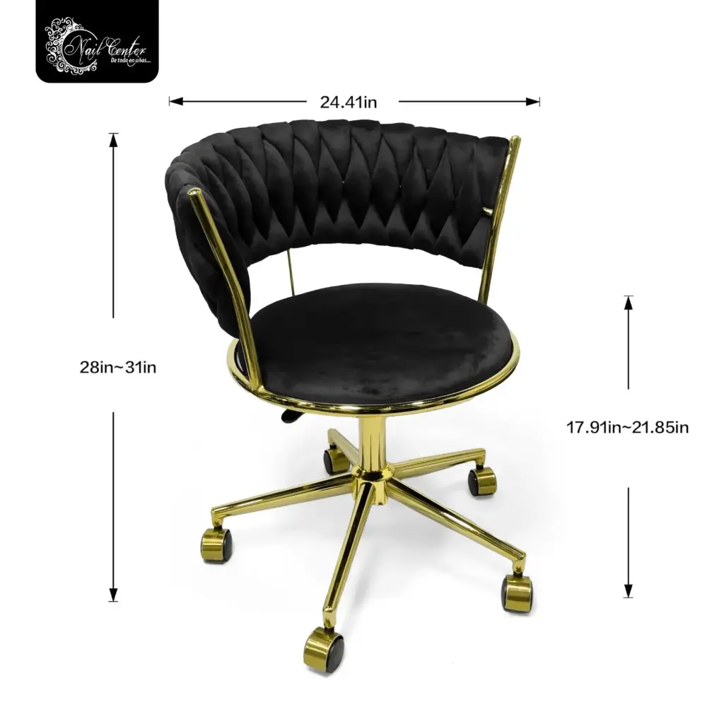 SILLA CAMI COLOR BLACK CON RUEDAS