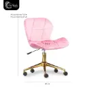 SILLA LUXIA COLOR PINK CON RUEDAS