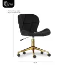 SILLA LUXIA COLOR BLACK CON RUEDAS