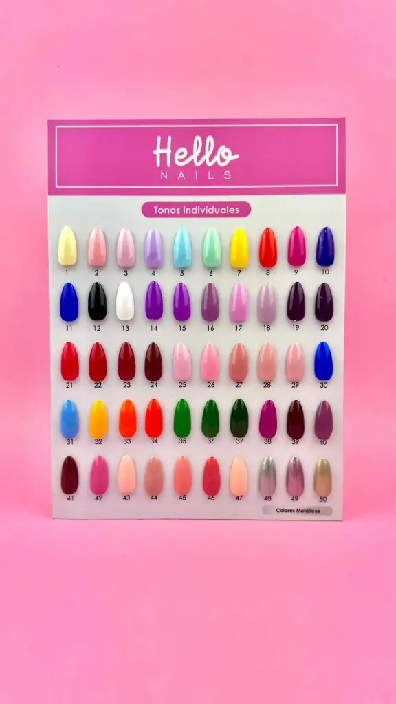 GAMA 50 PSZ. HELLO NAILS 8ML INDIVIDUAL EDICION ROUND