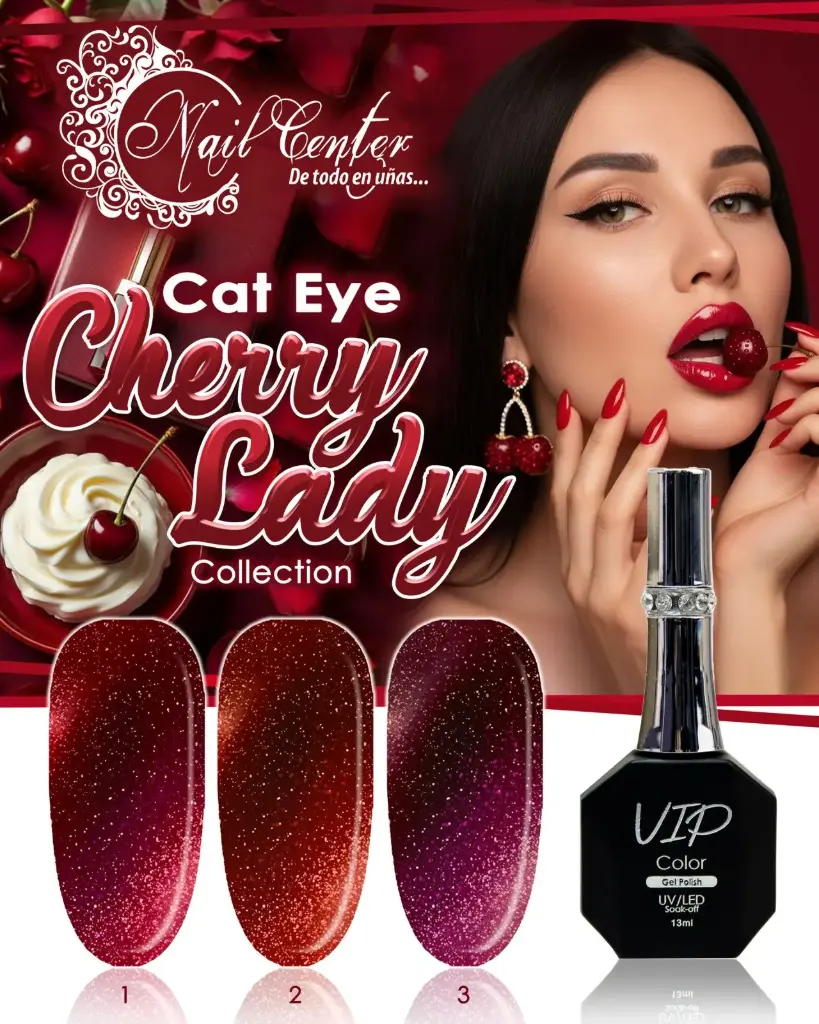 COLECCIÓN VIP 13ML CAT EYE CHERRY LADY 3 TONOS