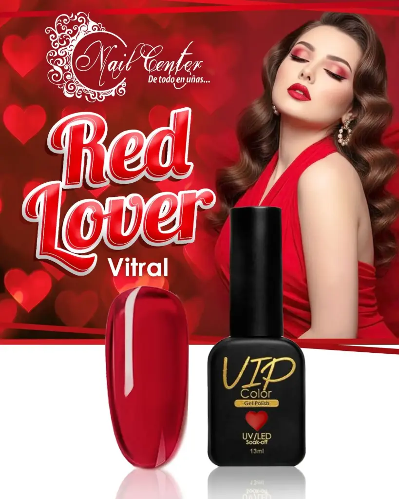 GEL VIP COLOR VITRAL RED LOVER 13ML