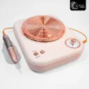 EXTRACTOR DE POLVO VINTAGE 2 EN 1 ROSA BEBE