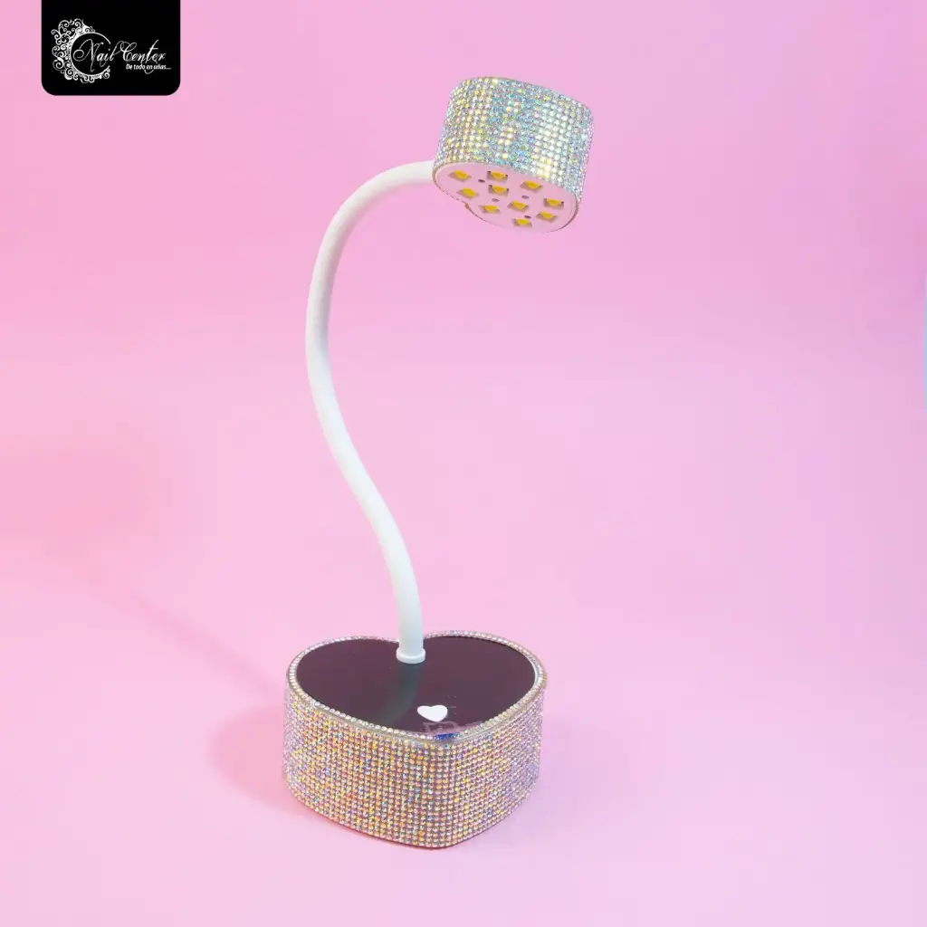 LAMPARA PARA GEL UP BLING BLING CORAZON NEGRO