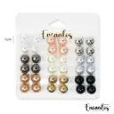 ENCANTOS PACK DE ARETES PERLITAS 18 PARES MODELO 1